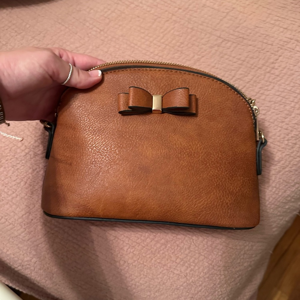 Brown Bow Accent Women's Bag